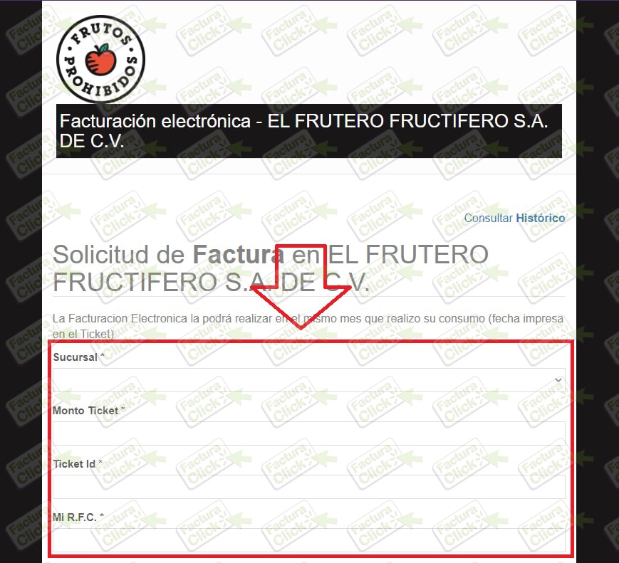 FRUTOS PROHIBIDOS FACTURACION